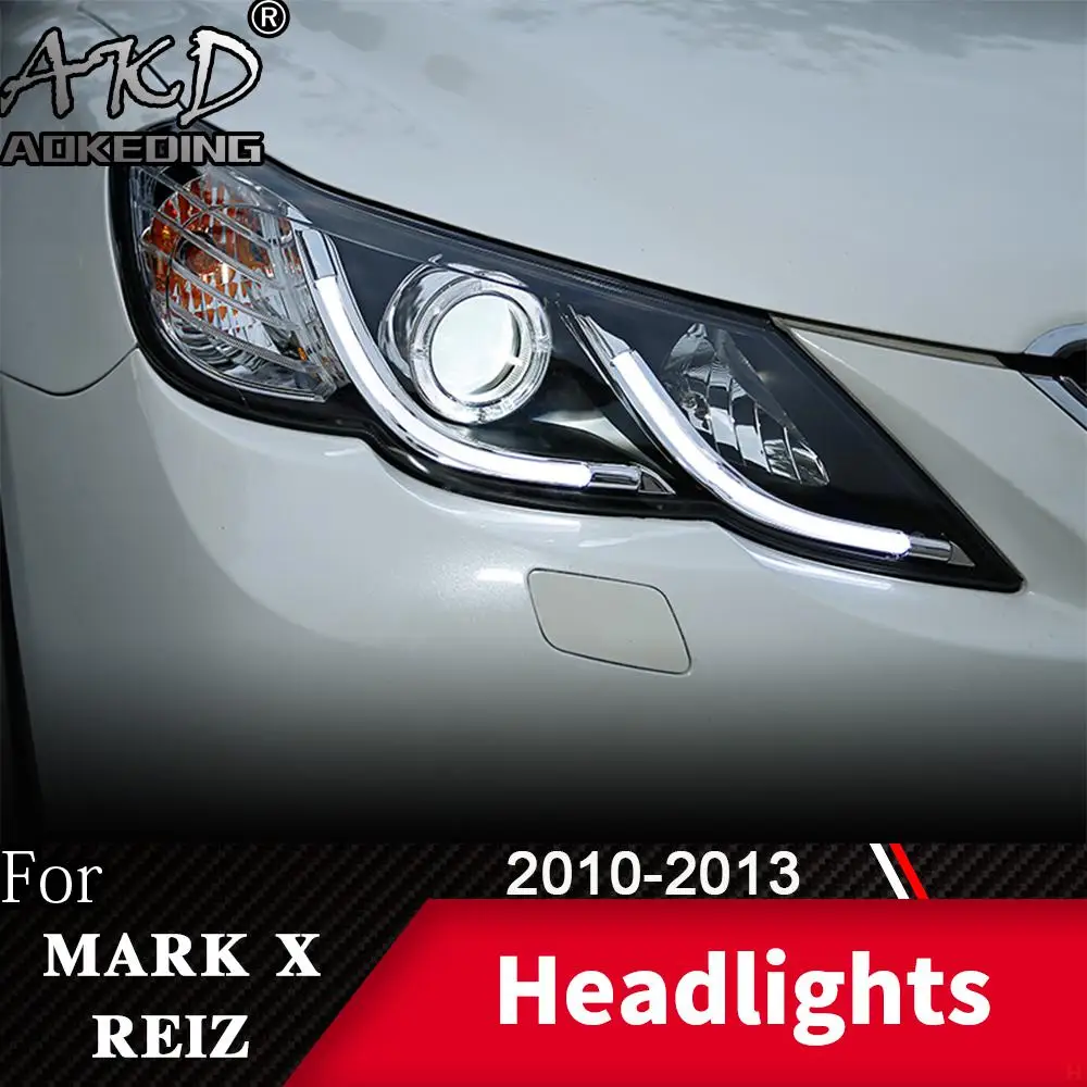 

Headlight For Toyota Mark X 2010-2013 Reiz Car автомобильные товары LED DRL Hella Xenon Lens Hella Hid H7 Car Accessories