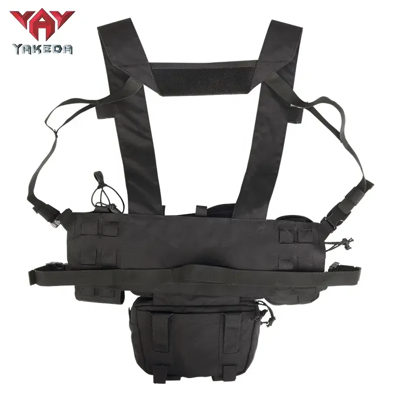 YAKEDA Tactical Chest Rig Modular Load Bearing Patrol Belt With Harness and Pouches Tactico Gear Hunting Chest