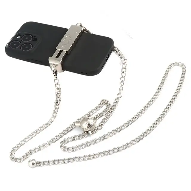 Clip trasero de cadena cruzada para teléfono, correa de cuello de cordón  desmontable, soporte de teléfono celular de escritorio, Compatible con  teléfonos inteligentes - AliExpress