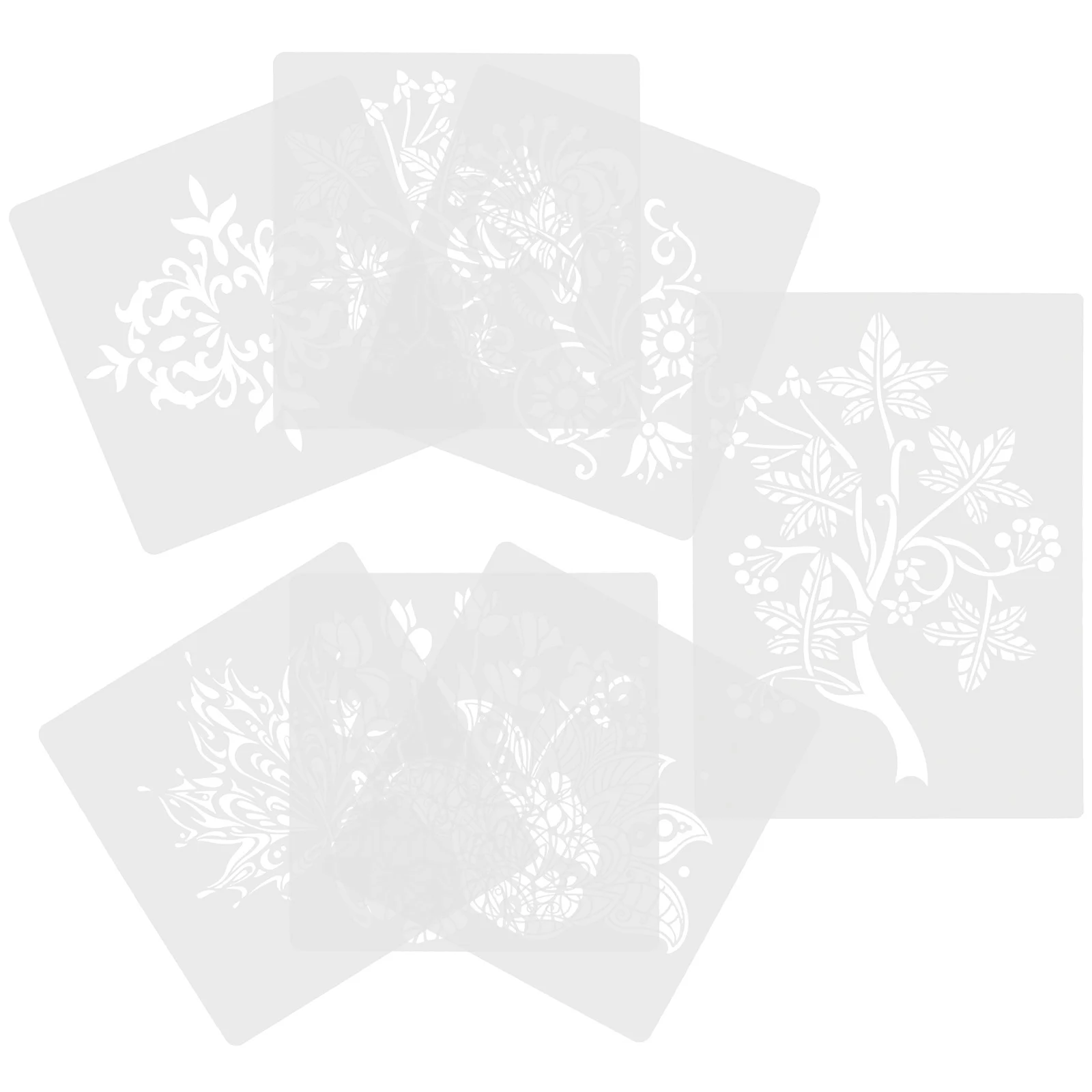 Flower Painting Template Delicate Plant Templates Convenient Stencils Portable Small Decor