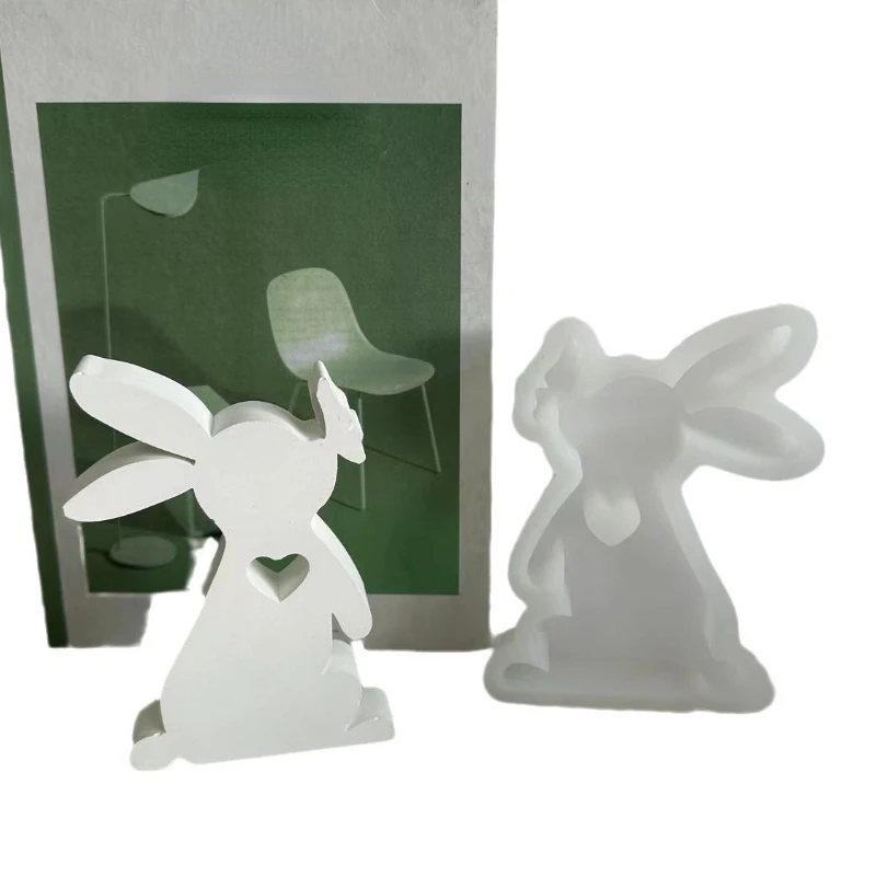 Easter Rabbit Kiss Butterfly Candle Silicone Moulds Gypsum Car Mounted Incense Expanding Aromatherapy Gypsum Decoration Mould silicone mold,flower silicone mould