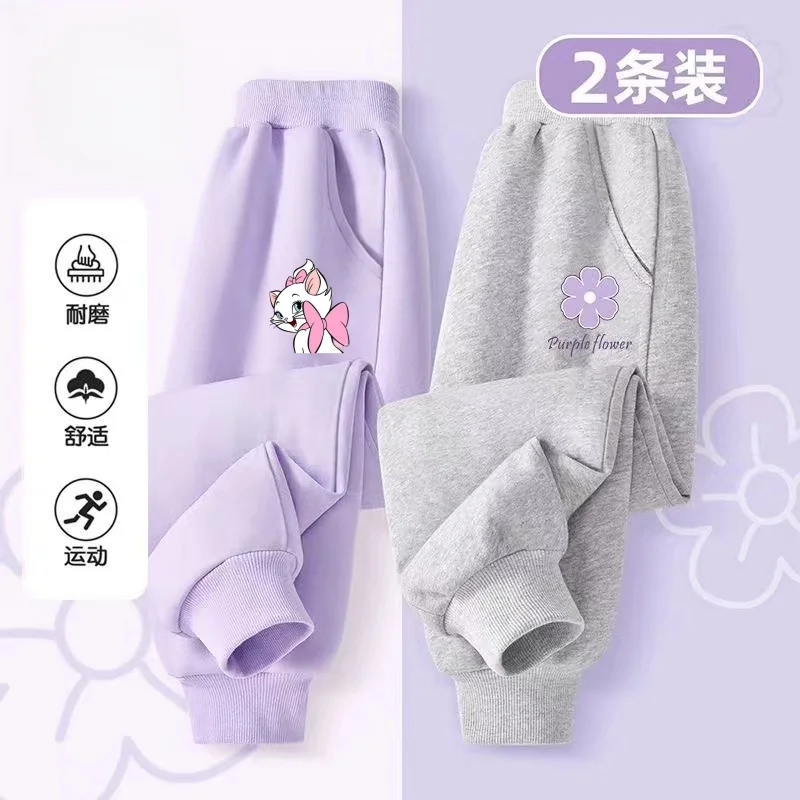 2 قطعة  مجموعة الخريف الصبي الملابس عارضة الأطفال الفتيات الكرتون طباعة السراويل طفل الرياضة أسفل طفل أزياء رياضية