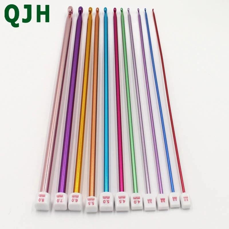 New 11Pcs Mix Sizes 2.0~8.0MM Crochet Hook Sets Multicolour