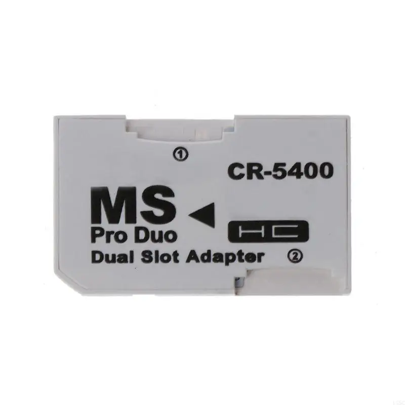 Bephamart Adattatore MicroSD TF A Memory Stick Pro Duo - Dual Slot Per 2 Schede, CR-5400, Lettore Per Fotocamera E Console