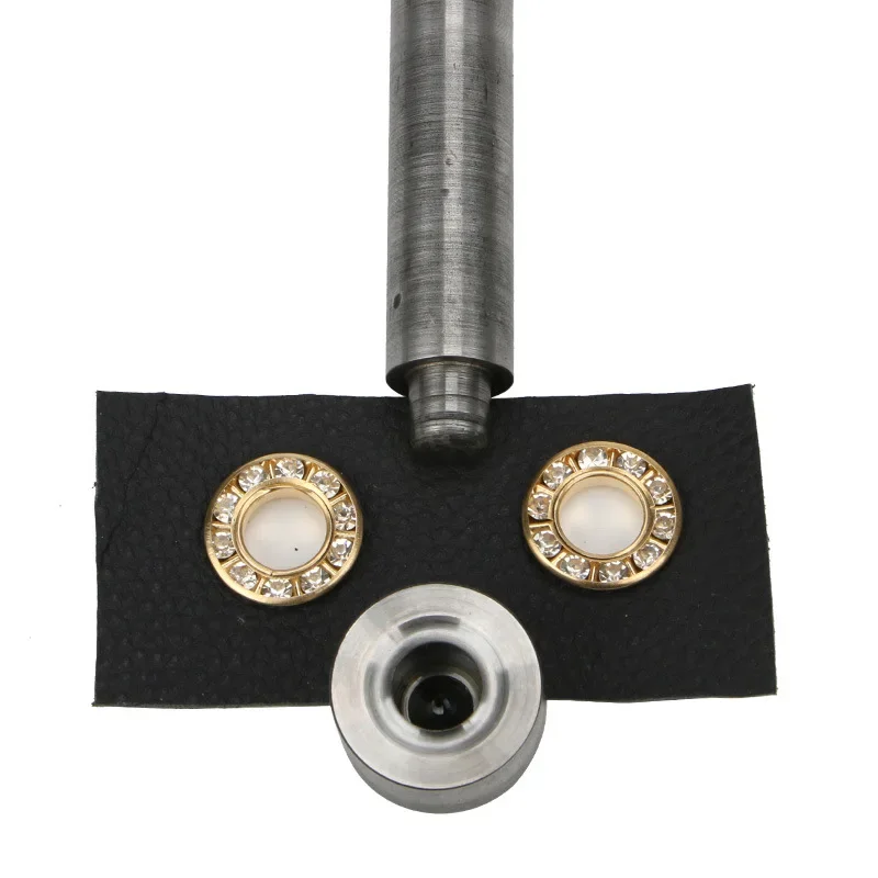 Rhinestone Grommets Eyelets Installation Tool Dies Hand Knock Tool for Leathercraft Shoes Bag Canvas Dress Eyelet