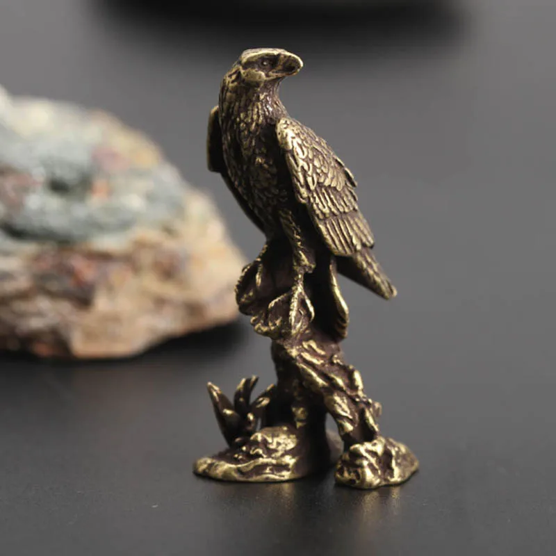

Eagle Statue Sculpture Bird Ornament Handmade Eagle Ornament Vintage Copper Bird Home Office Desk Animal Decoration