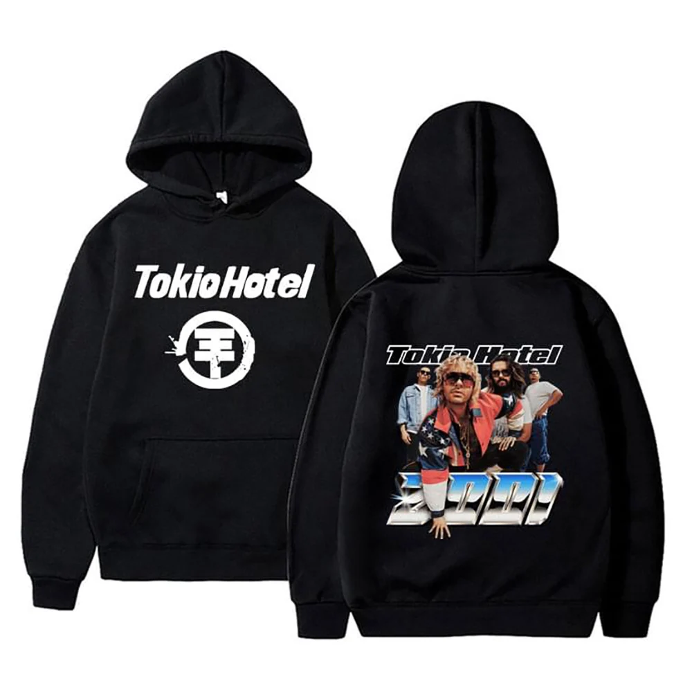 Tokio Hotel Hoodies Rock Band Rapper Kaulitz 89 Print Sweatshirts Men Women Hip Hop Streetwear Hoodie Oversized Y2K Clothes