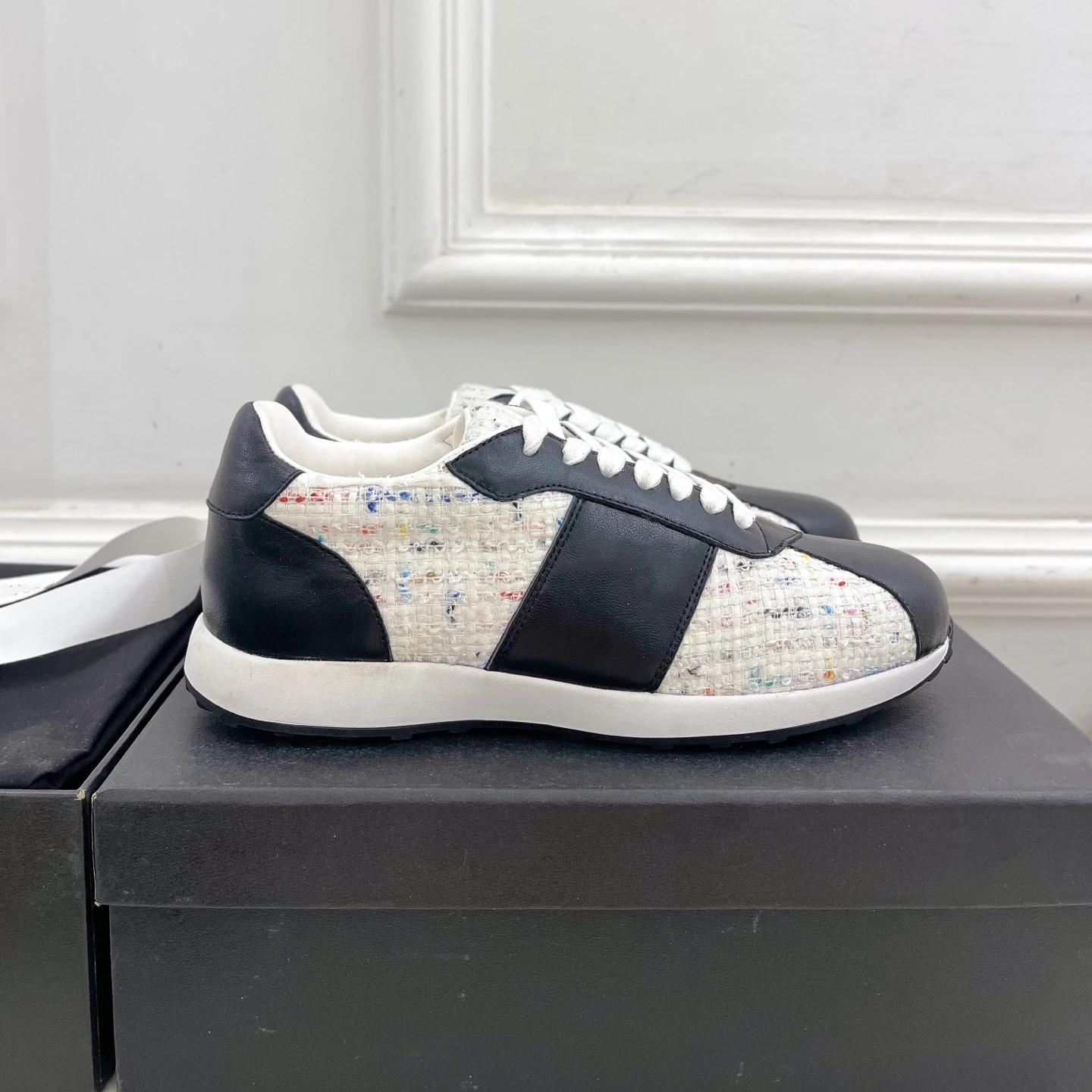 New Shoes Women Genuine Leather Sneakers Mixed Colors Sports Leisure Flats Round Toe Lace Up Designer Shoes Zapatillas De Mujer 2