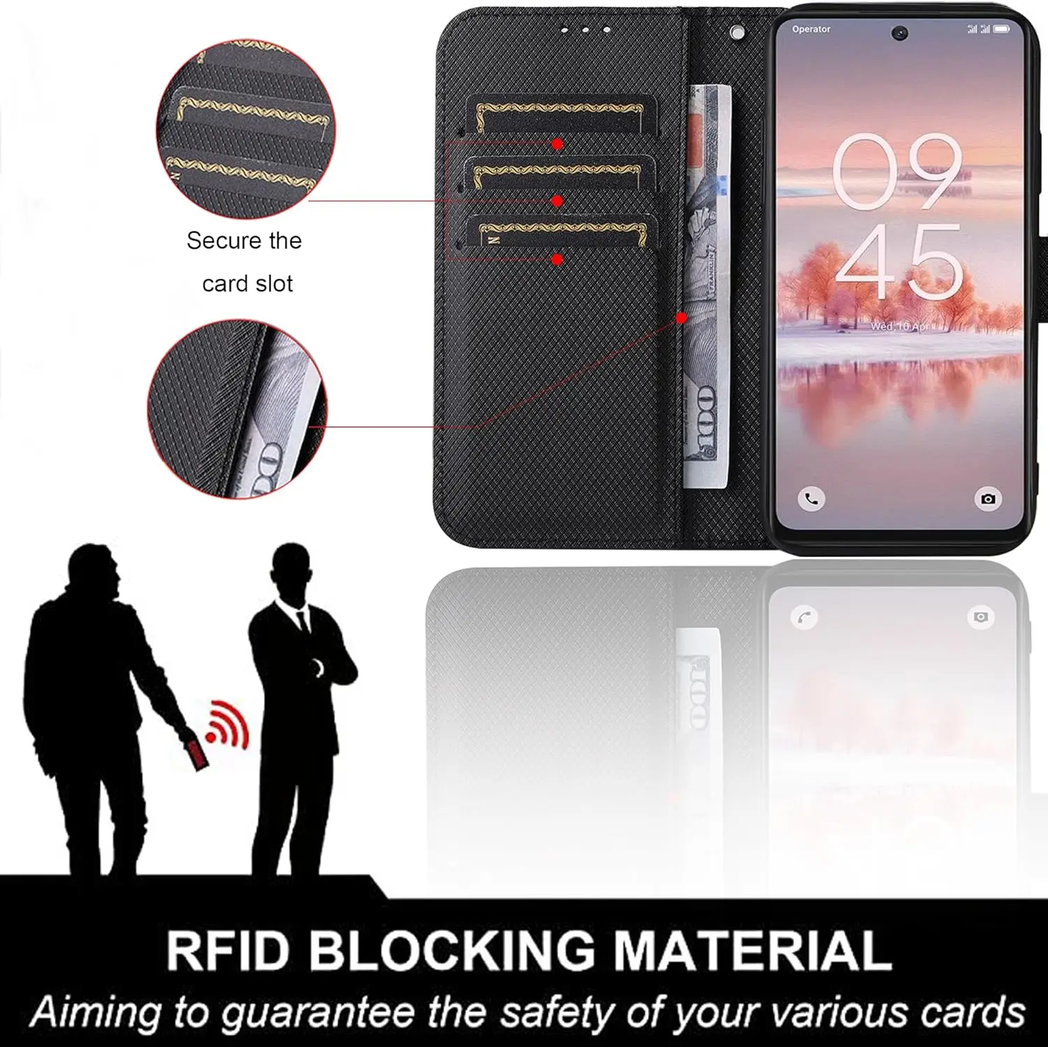 Leather Flip Wallet Case | Magnetic Book Cover Stand Holder | Premium Shell Capa s