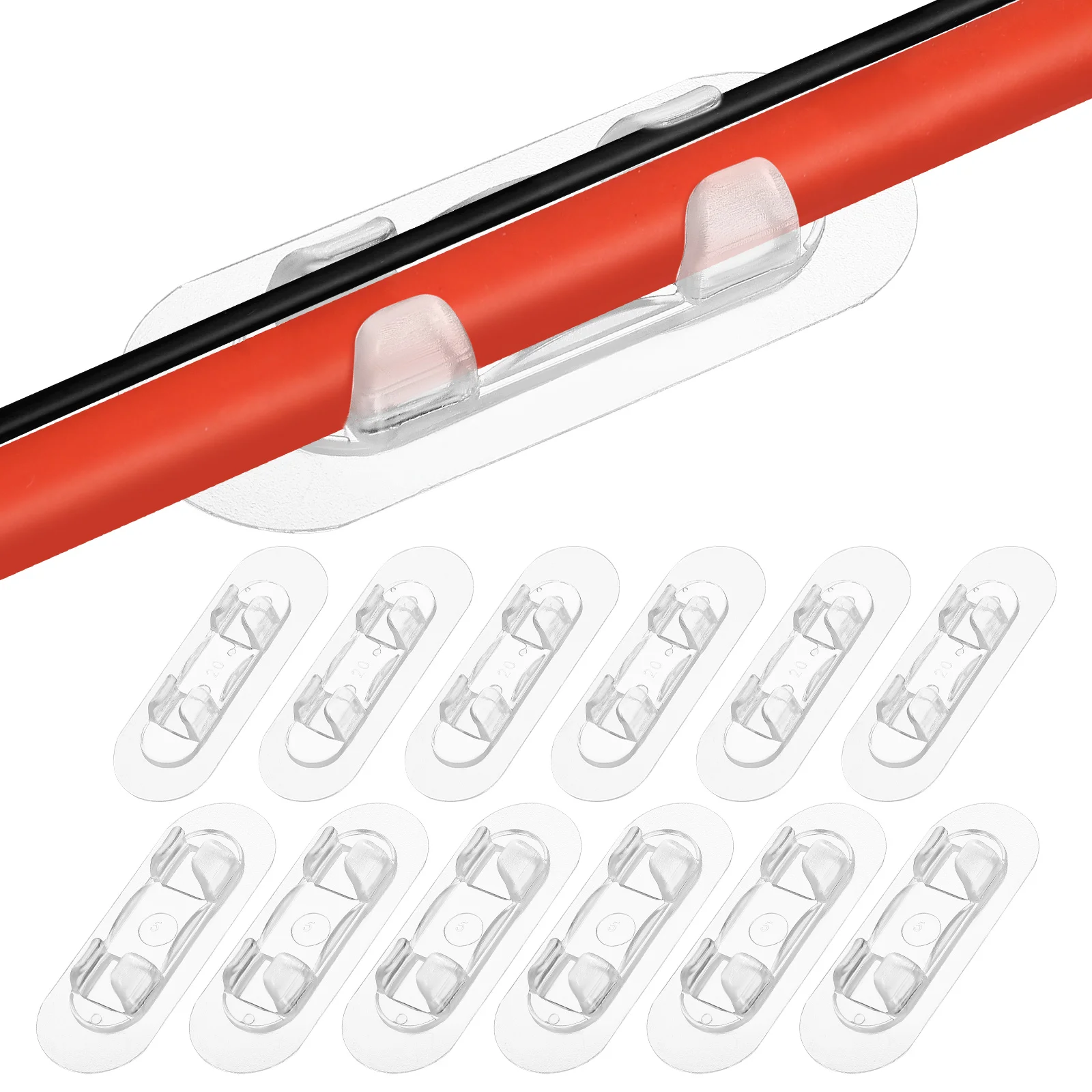 

30 Pcs No Need to Punch Holes Clear Wire Finisher Clamp Holders For The Wall Cable Cord Appliances Abs Clips Cords