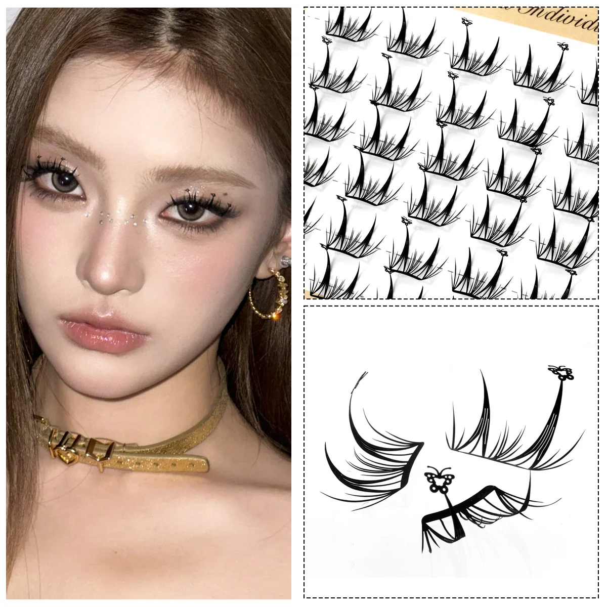 Black Individual Lash Clusters Eyelash Extension Soft Lashes