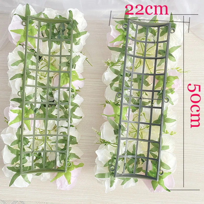 Wedding Flower Stand Luxury Wedding Road Cited Flowers Rose Peony Hydrangea Mix DIY Arched Door Flower Row Window T Station Decoration