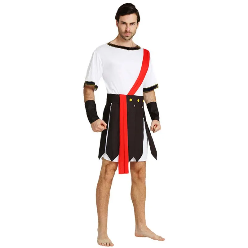 

New Men Adult Ancient Rome Italy Warrior Soldier Costume Fancy Dress Outfit Carnival Masquerade Party Costumes Halloween