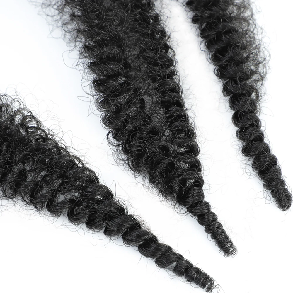 Springy Afro Twist Hair Marley Afro Kinky Twist Braiding Hair for Distressed Faux Locs Heat-Resistant Fibers pelo para trenzas 5