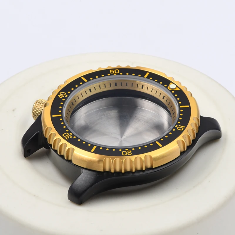 Premium Stainless Steel Diving Watch Case with Luminous Sapphire Glass