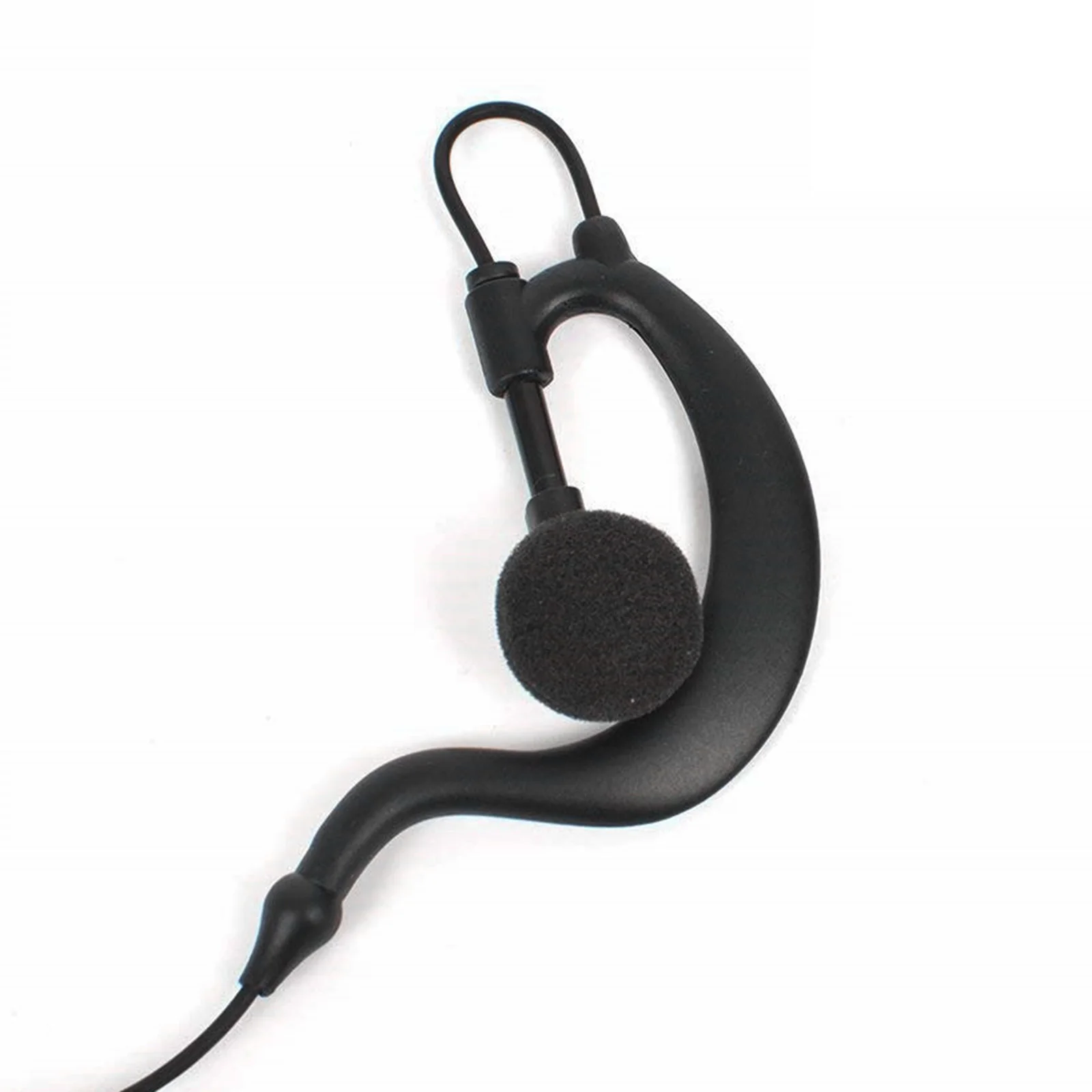 2.5mm Ear Hook Headset for Walkie Talkie Single Ear Radio Earpiece with Clip Single Earphone with Coiled Cable 3