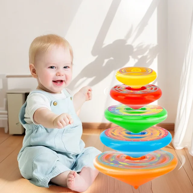 Stacked Spinning Top Kids Gyro Multi Layer Rotate Folding Toy Kids Gyroscope Launcher Rotating Toys Fun Birthday Party Favors 1