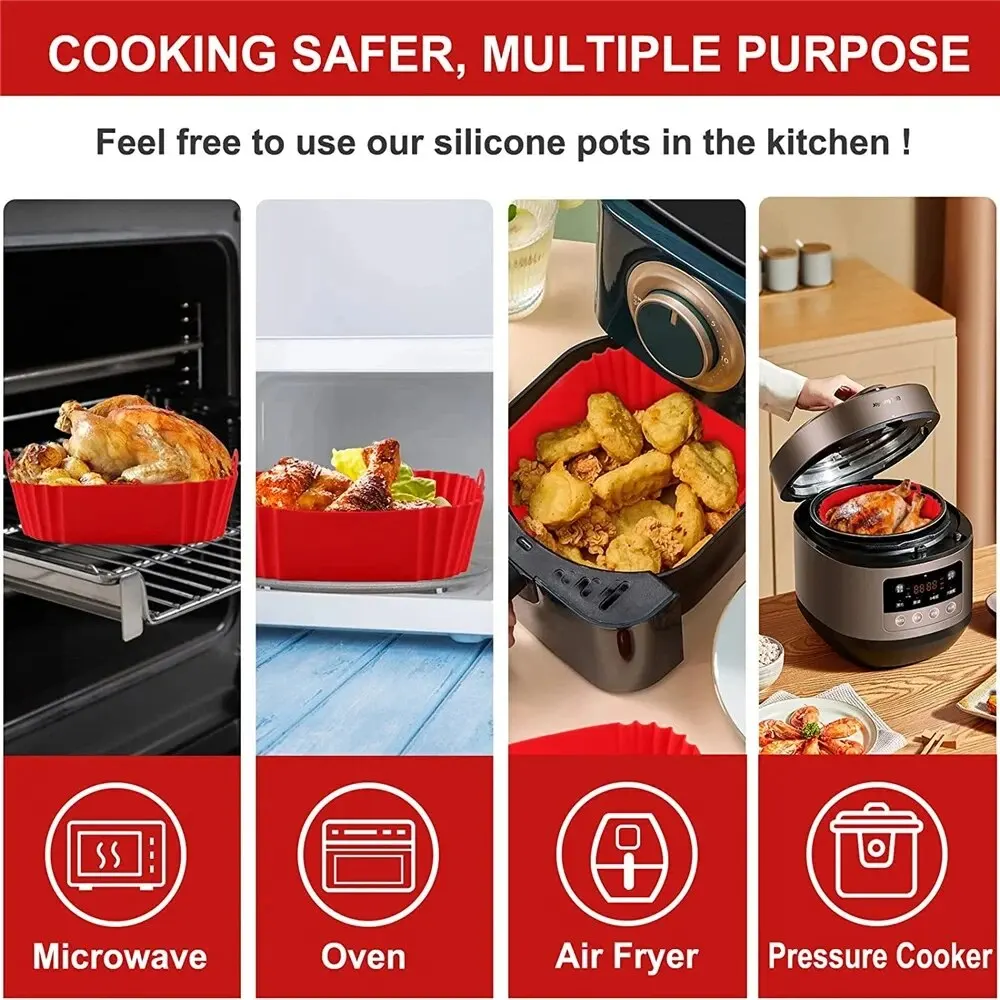 Airfryer Pan Liner Silicone Reusable