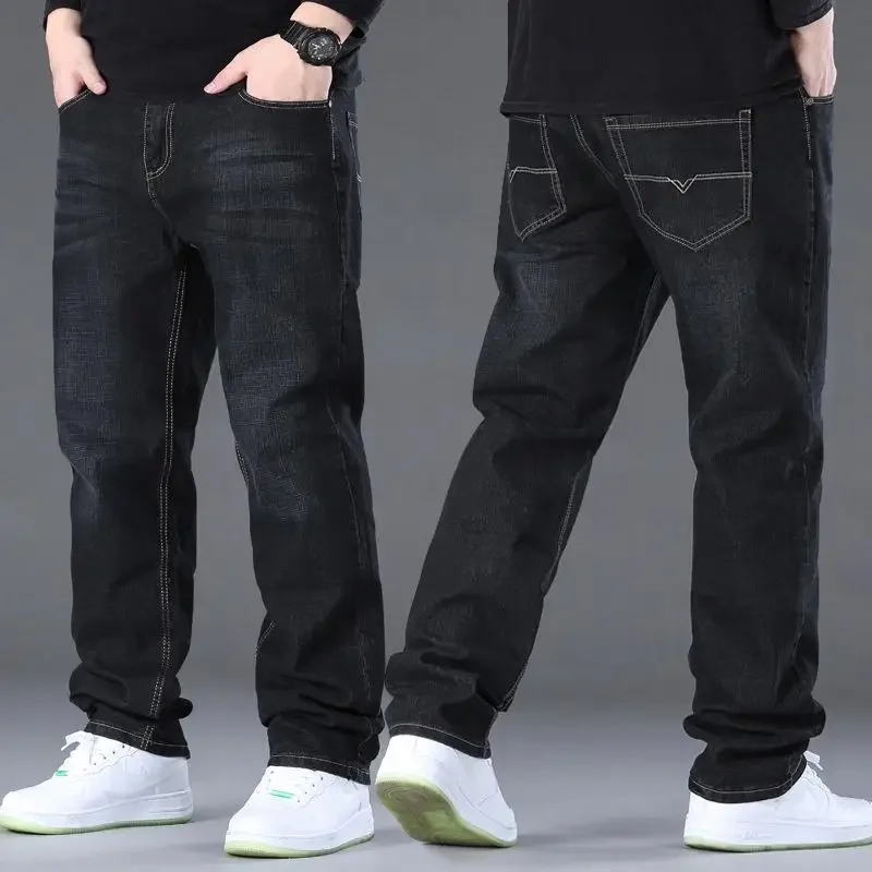 Big Size Men's Jeans High Stretch Denim Fabric Large Size Pants for 45-150kg Jeans Hombre Wide Leg Jeans Pantalon Homme 3