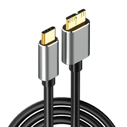 High - Speed Type C to Micro B USB 3.0 Cable - 0.5m (Black)