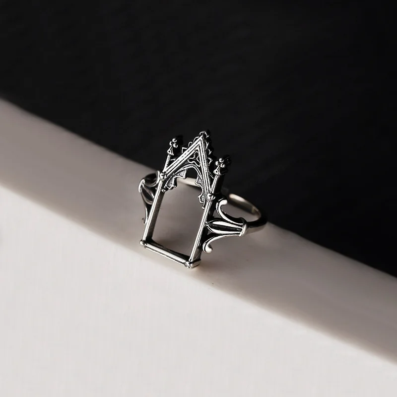 2023 Fashion Trend Jewelry Ring Gothic Queen Castle Ring Women Goth Trend Jewelry Rings for Women Bling Ring Men - 2