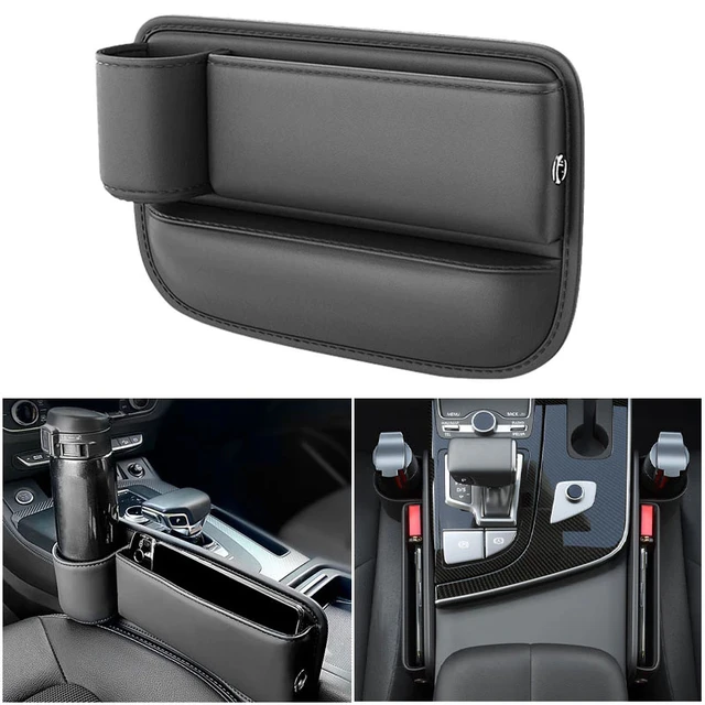 PU Leder Auto Sitz Lücke Organizer Auto Konsole Seite Lagerung Box mit  Tasse Halter Sitz Spalt Lagerung Box für Handys - AliExpress