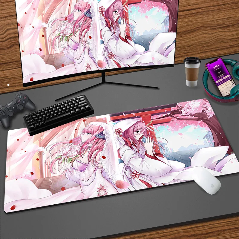 hololive murasaki shion anime girl mouse pad rgb laptop office kawaii table mat keyboard backlit non slip game led big mousepad The Quintessential Quintuplets Anime Large Mouse Pad Kawaii Girl Keyboard Gaming Soft Table Mat Laptop Office Soft Cute Mousepad