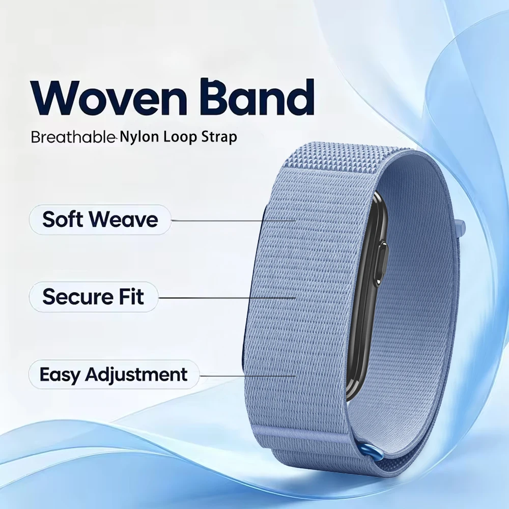 Nylon Braided Sport Watch Strap - Elastic Fitness Tracker Accessory