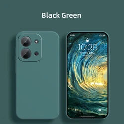 Liquid Silicone Soft TPU Phone Bumper Case - Premium Cover and Protective Shell for 171mm (Black Green)