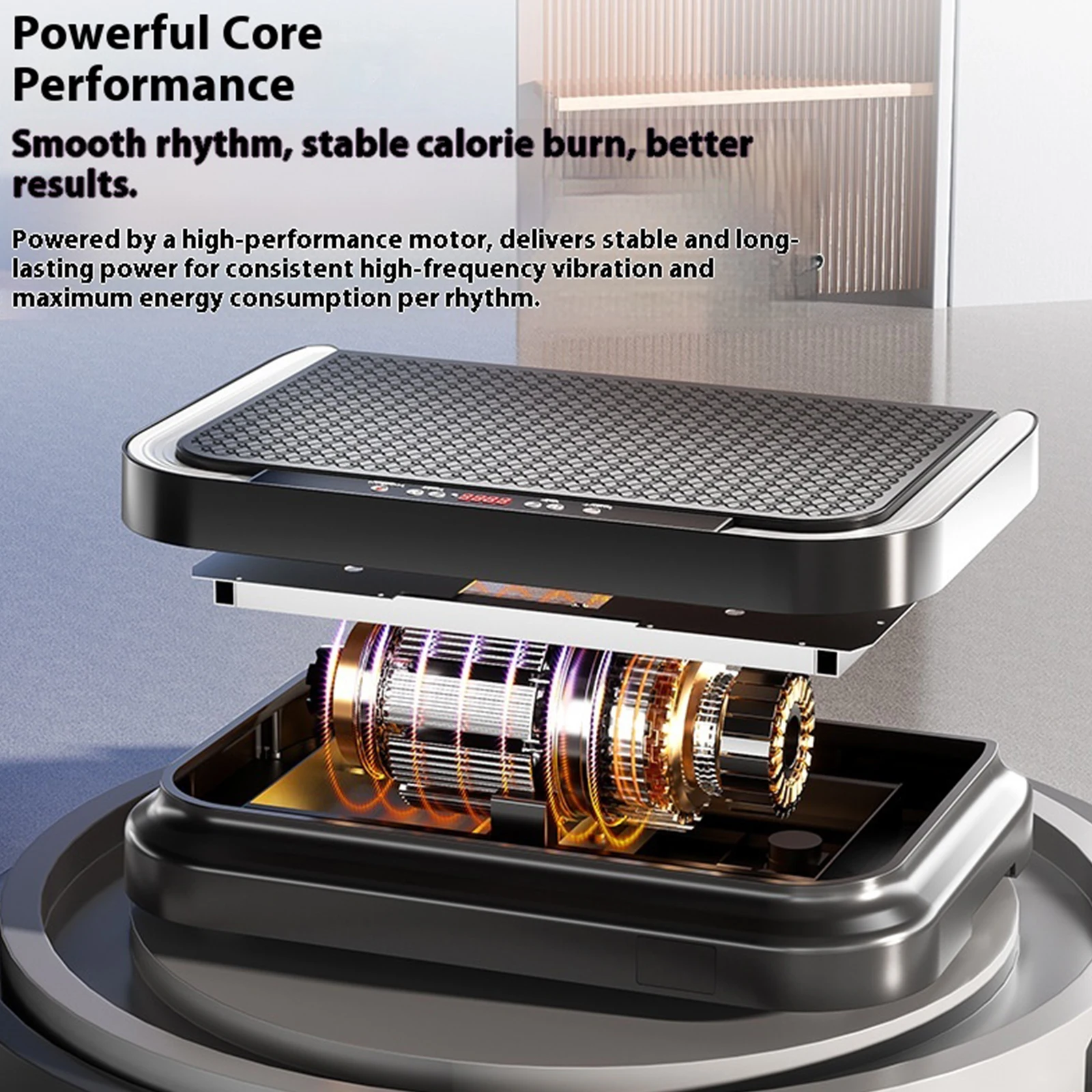 진동 플레이트 머신 200단계 속도 레벨 블루투스 스피커 복부 운동 기구 지방 연소 체중 감량 홈 피트니스 짐