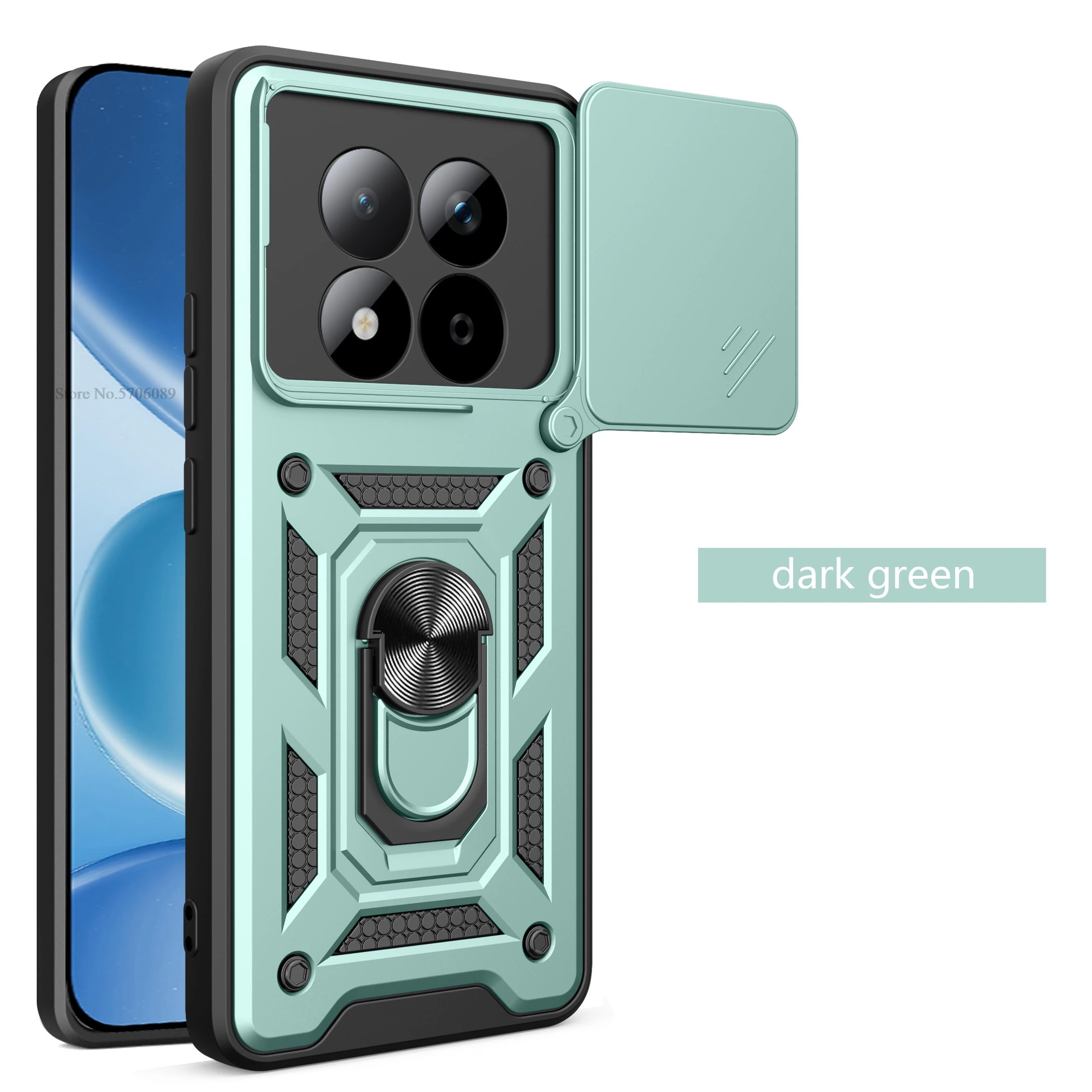 Shockproof Slide Lens Armor Phone Cover - Durable Protective Case with Coque s Etui