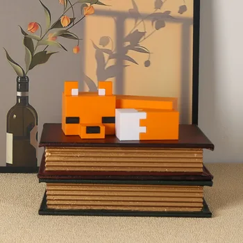 3D Pixel Sleeping Fox 1