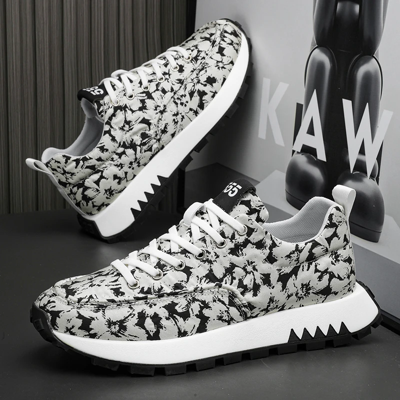

Модные Повседневные персональные кроссовки с принтом; Мягкие удобные износостойкие кроссовки для мужчин; Уличная Нескользящая Мужская Спортивная обувь
