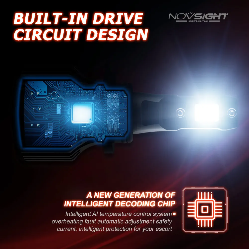 Автомобисветильник ры NOVSIGHT, лампы Led H4 H1 H3 H7 H11 H8 H9 9005 9006 9007 9012, противотуманные светильник ры 72 Вт 10000LM 6000K, Автомобильные фары (art.: 3920b2d2ecf12) - 3920b2d2ecf12