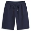 Summer Solid Men's Shorts Elastic Drawstring Shorts Joggers Loose Fitness Breathable Sports 5 piece Cotton Outfit Casual Pants 1