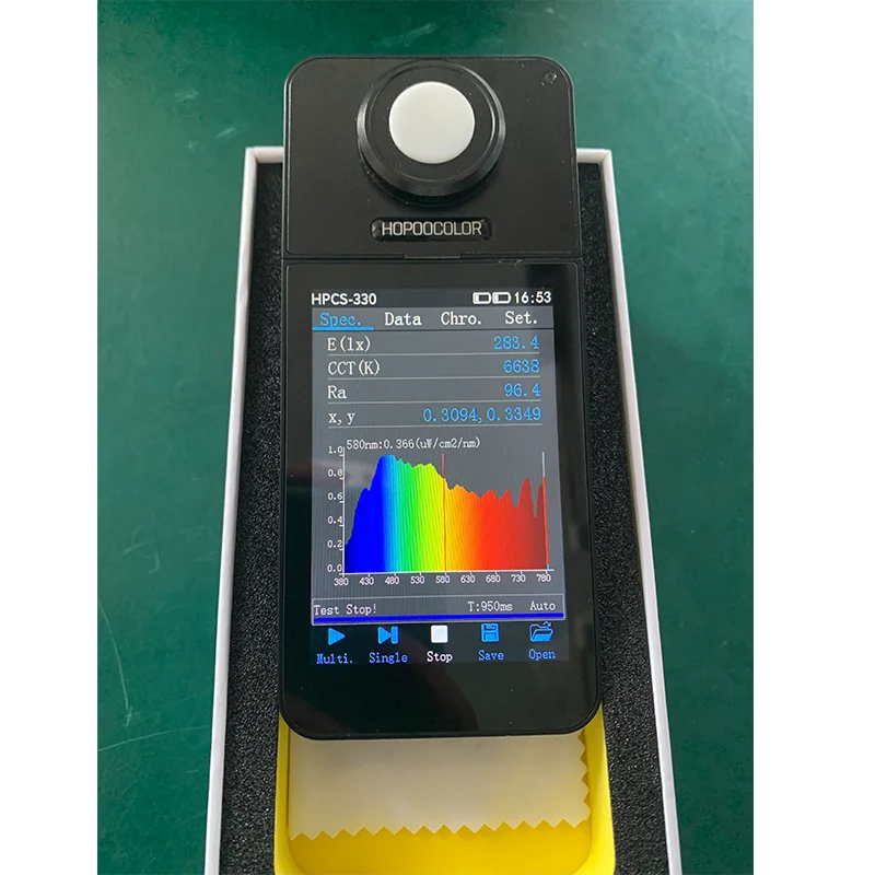 무선 휴대용 LED 조명 분광계, CCT CRI 계량기, HPCS330, 저렴한 가격