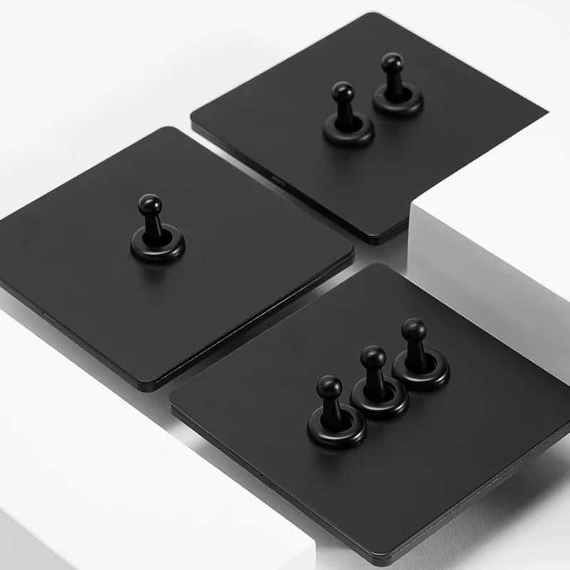 Retro-Light-Switch-Lever-Wall-Power-ON-OFF-Socket-Panel-EU-RU-FR-Black ...