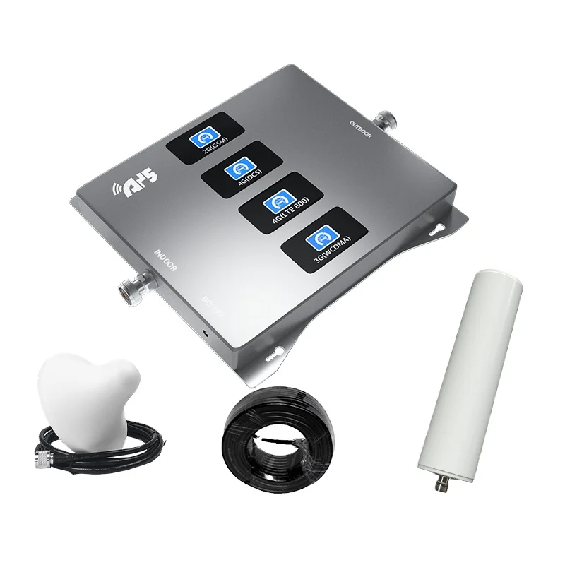 

Signal Booster 800 900 1800 2100 Quad band Signal Amplifier Mobile Signal Repeater