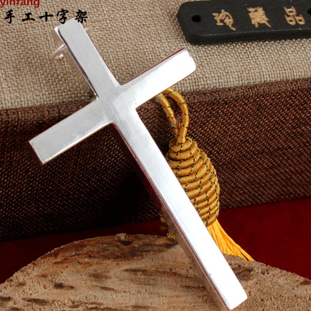 

9999 silver jewelry handmade soild pure silve pendants real silver crossing pendant 10g-30g