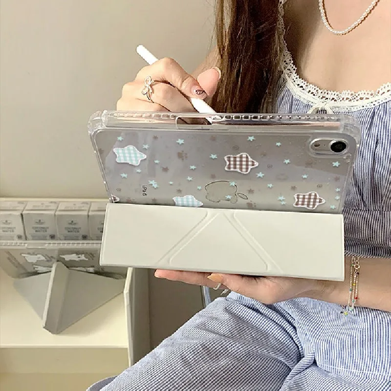 Celestial Blue & White Stars Flip Smart Cover