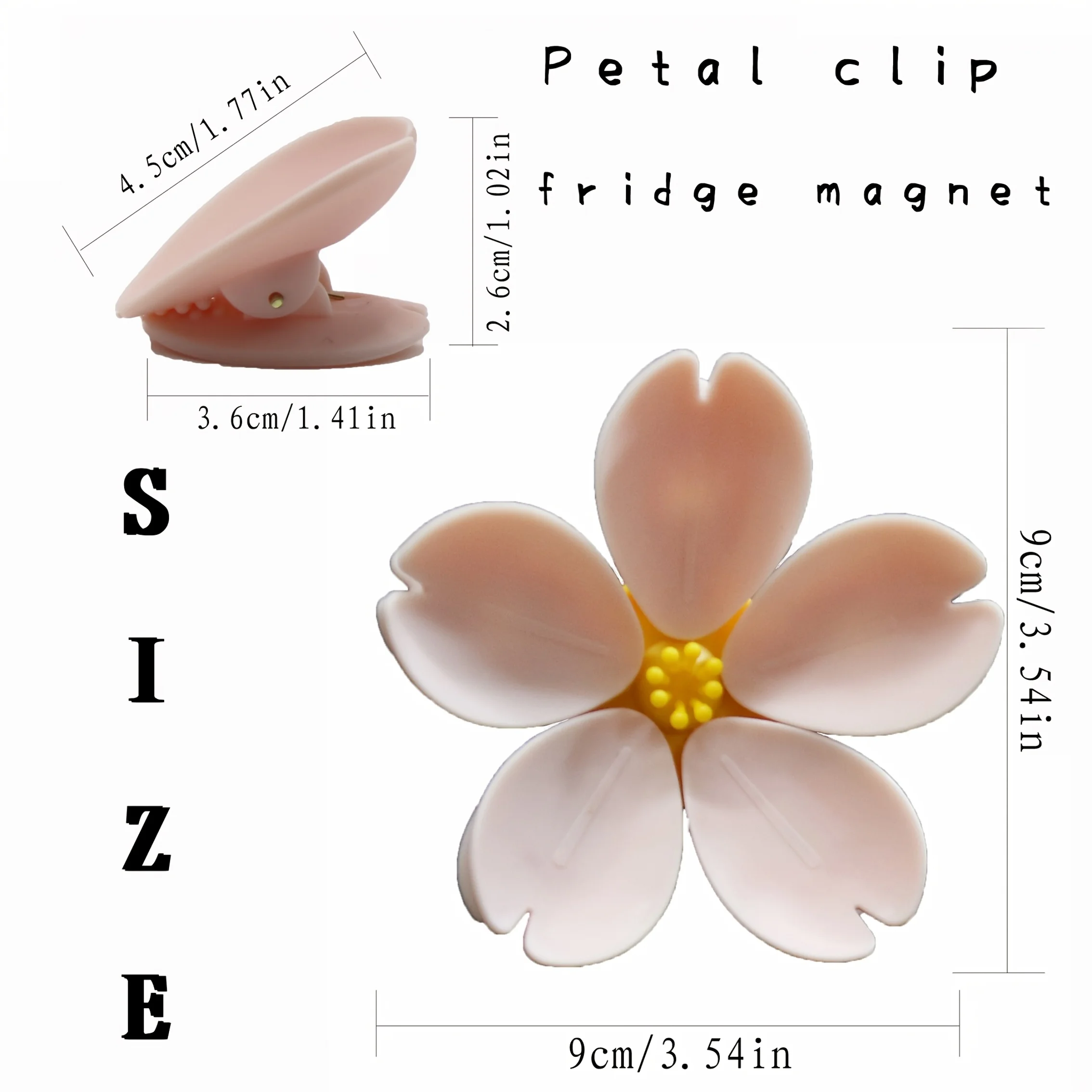 Sakura Magnetic Sealing Clip ABS-Stainless Steel INS Aesthetic Moisture Proof Kitchen Home Decor Flower Shape Gift for Valentine