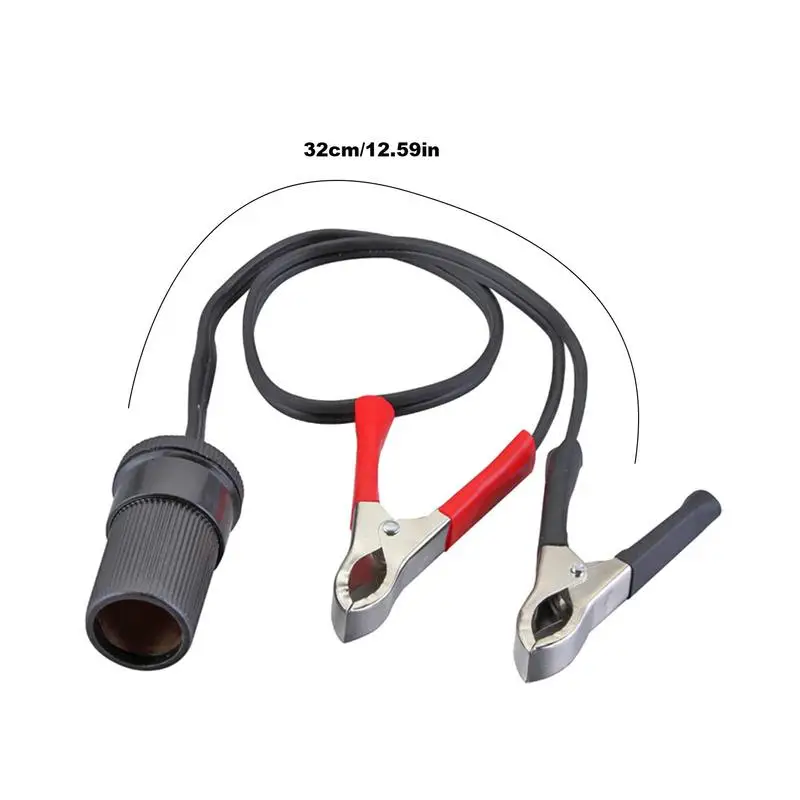 HuaLiSiJi Accu krokodillenklemmen met platte stekker krokodillenklemmen autoaccu 12 V 24 V 14 AWG 30 A voor auto's motorfietsen acculading, noodbatterijaansluiting enz ﻿ (2m