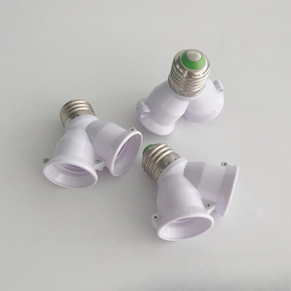 Lamp Holder Converter E27 LED Base Light Lamp Bulb Socket E27 to 2-E27 Splitter Adapter