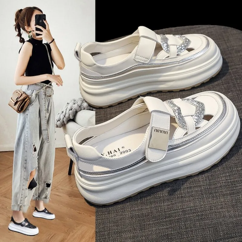 

Сандалии спортивные женские, дышащая пляжная обувь Baotou, сетчатая поверхность, повседневные, лето