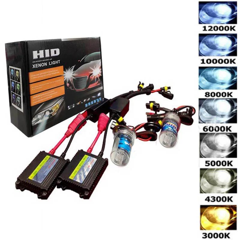 Car Light Bulb Electronic Ballast 2X HID Car Headlights Bulbs Xenon 12V 55W Ballast Light H4 H1 H3 H7 H11 9005 9006 880 Kit 3000K 4300K 6000K 8000K 12000k