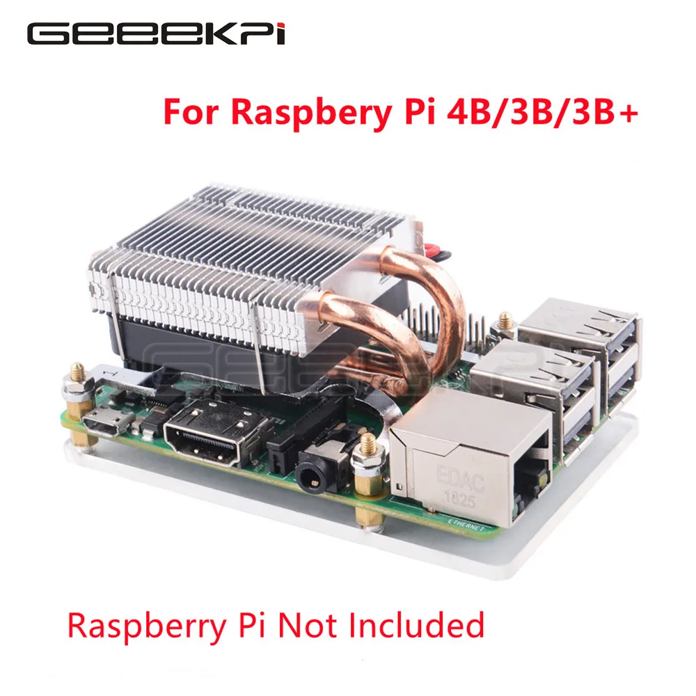 Geeekpi Novo Baixo-perfil Torre de Gelo Tipo-b Cpu Ventilador de Refrigeração 4010 Refrigerador do Dissipador de Calor para Raspberry pi b 3b Mais 3b
