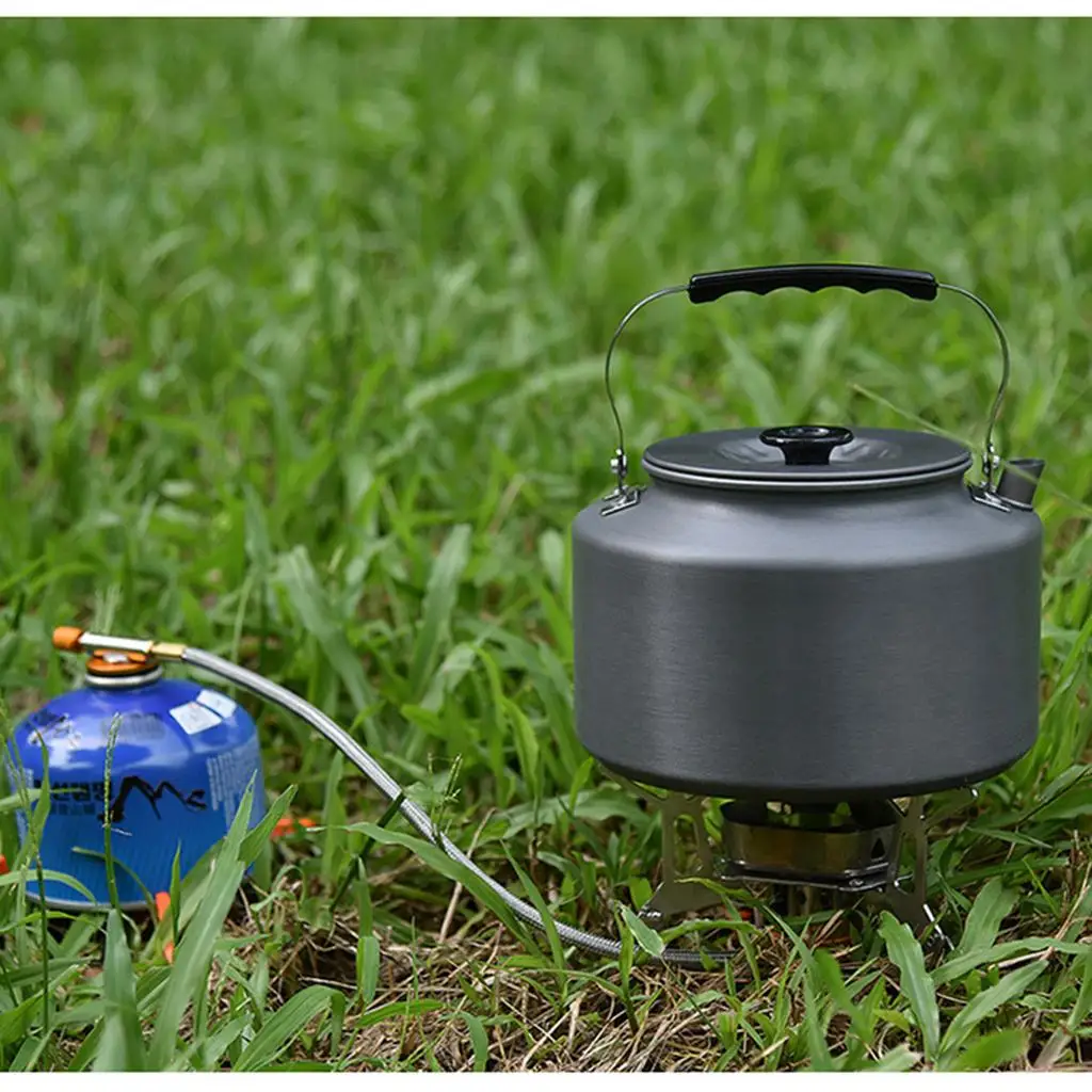 Outdoor 2L Portable Water Kettle Camping Hiking Teapot Coffee Pot Set