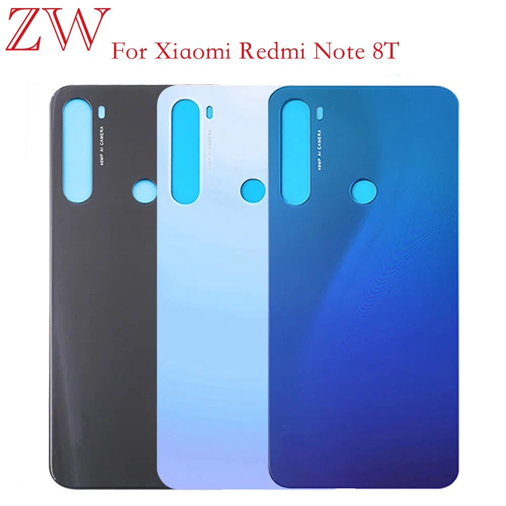 Glass Phone Back Cover for Xiaomi Redmi Note 8T Battery Cover With Adhesive Replacement