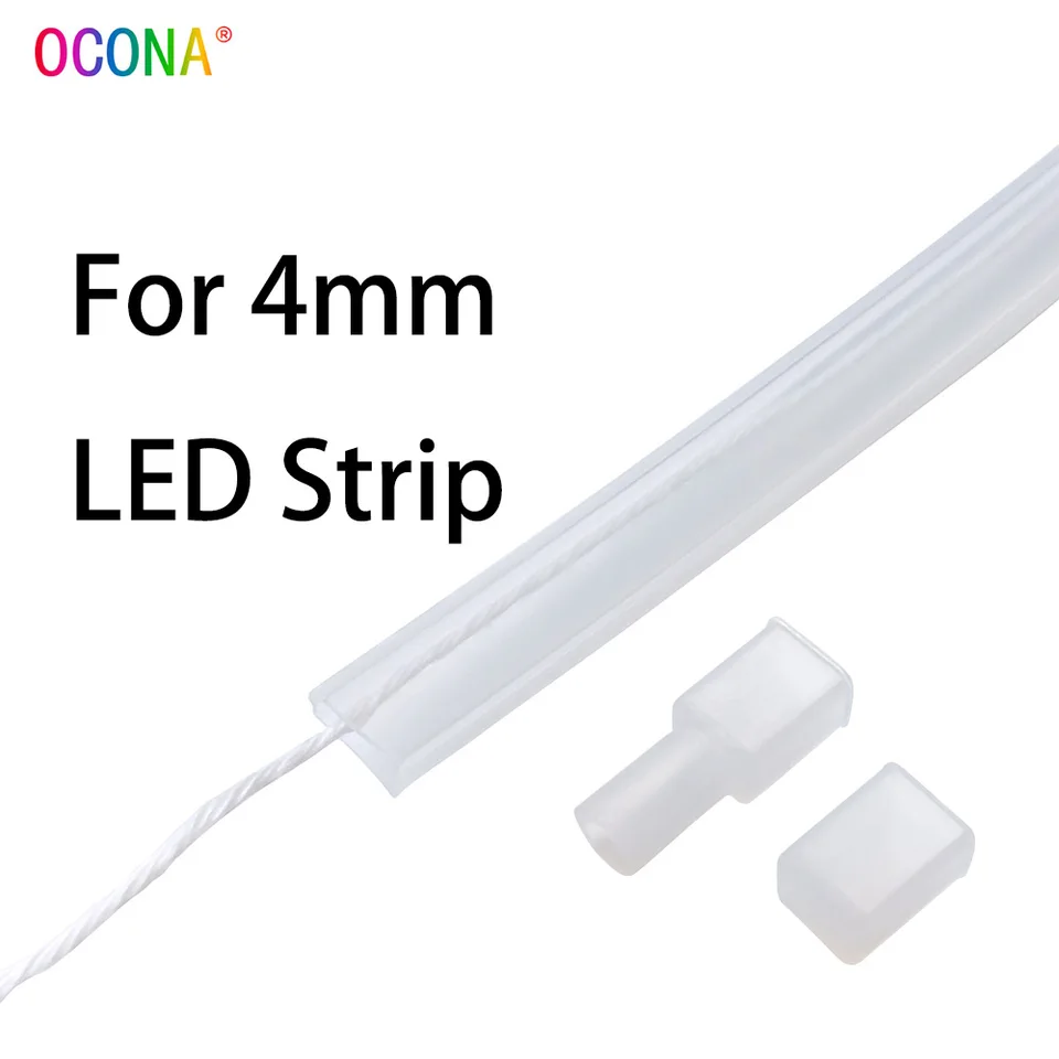 PATIKIL Tappo di Chiusura in Silicone per Strisce Led, 40pz, Impermeabile Ip67, Adatto per Strisce Led da 12mm di Larghezza, 2 Stili (Senza Foro e 4 Fori