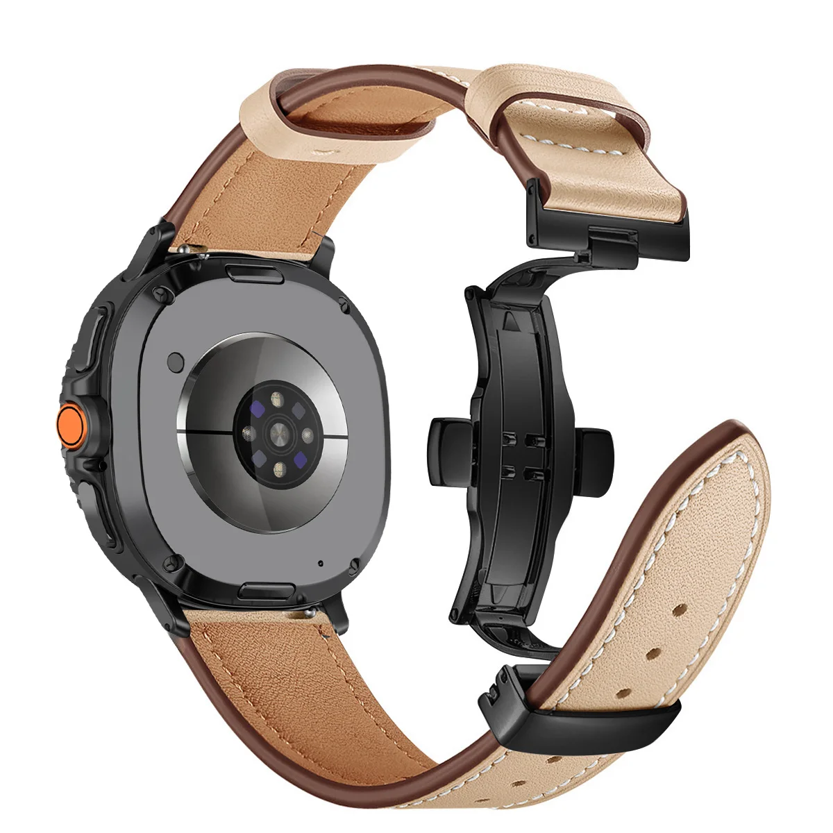 Luxury Leather Smartwatch Strap - Elegant Business Bracelet